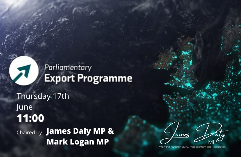 Join James Daly MP for his second Parliamentary Export Programme