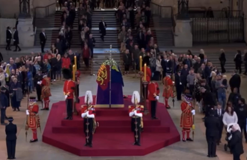 Cllr Liam James Dean pays his respects to HM The Queen as she is Lying in State